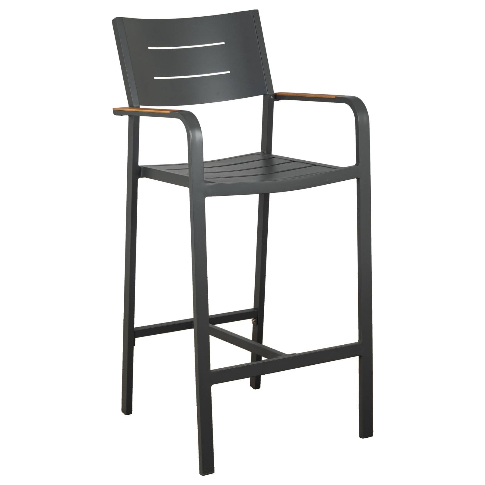 Banyo Aluminium Bar Chair, Grey