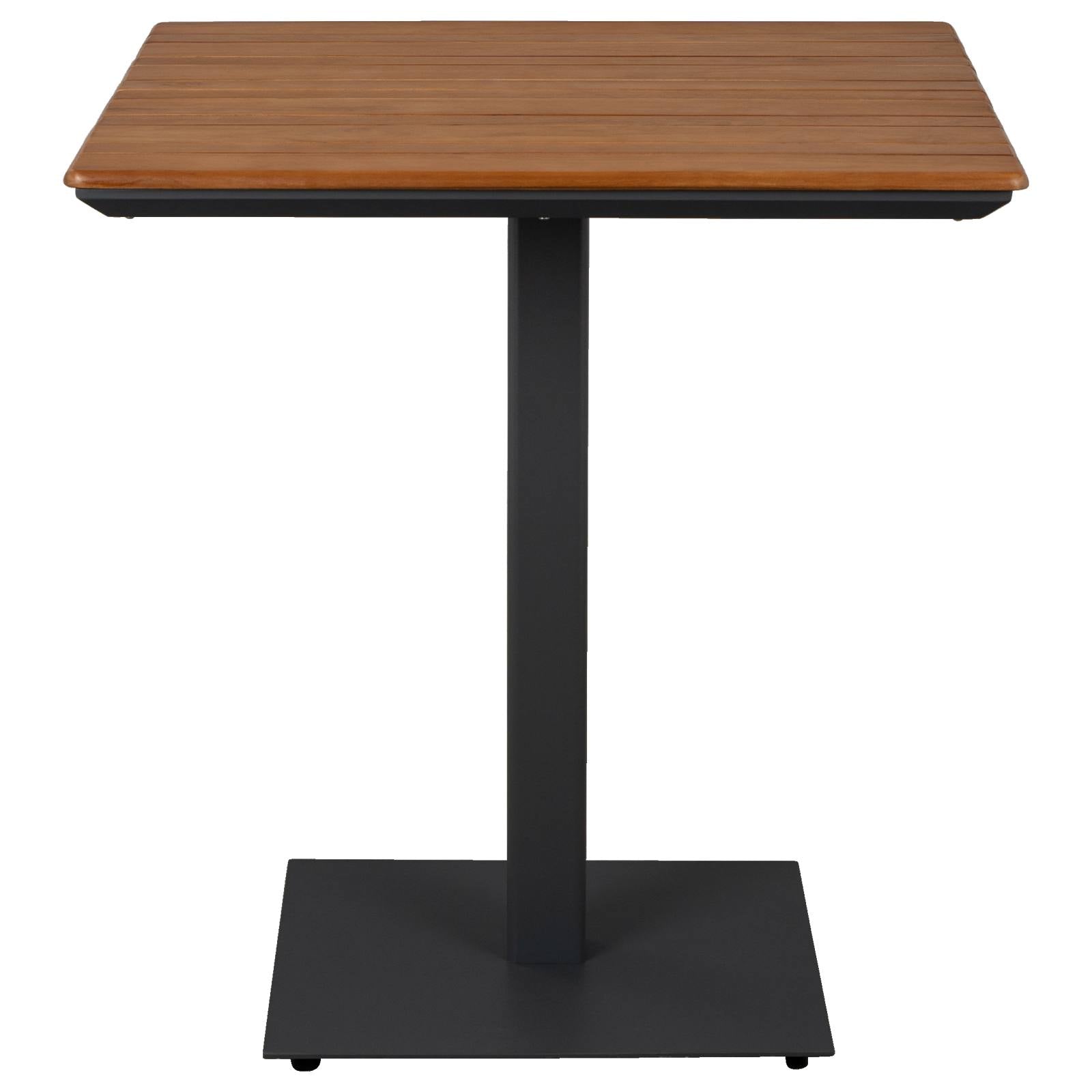 Kalinga 70cm Teak Top & Steel Bistro Table, Grey