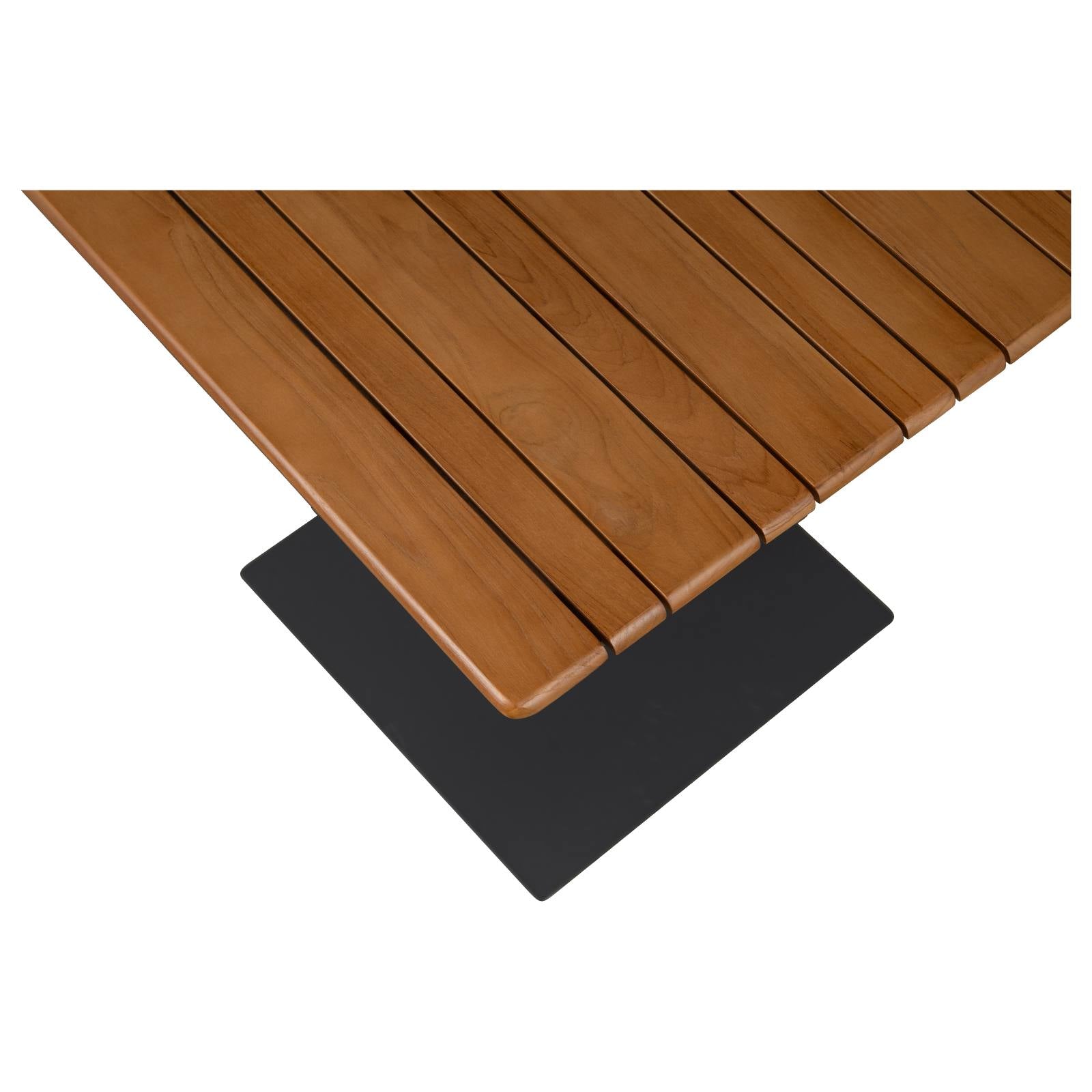 Kalinga 70cm Teak Top & Steel Bistro Table, Grey