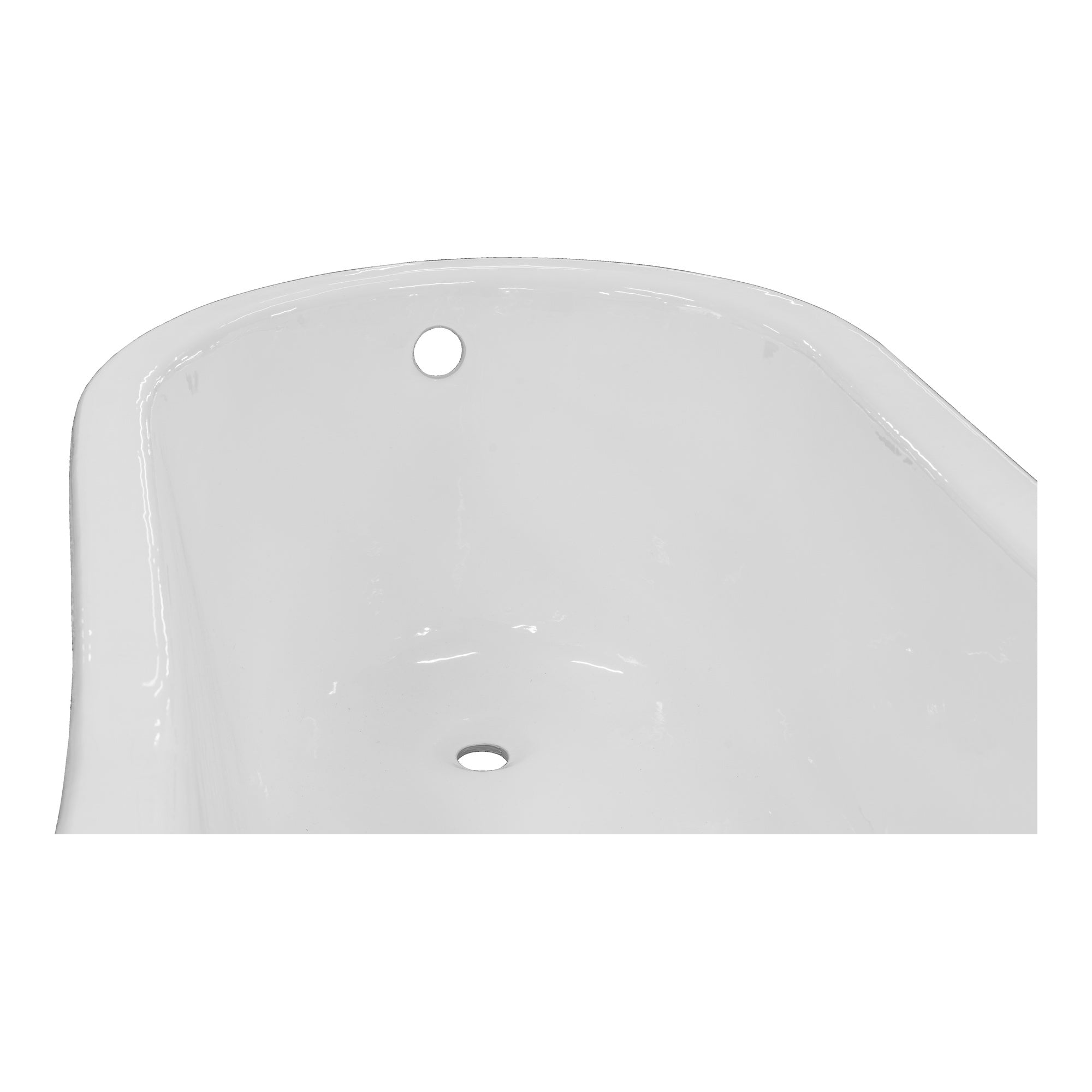 170cm Single End Slipper Cast Iron Bath with Feet, White