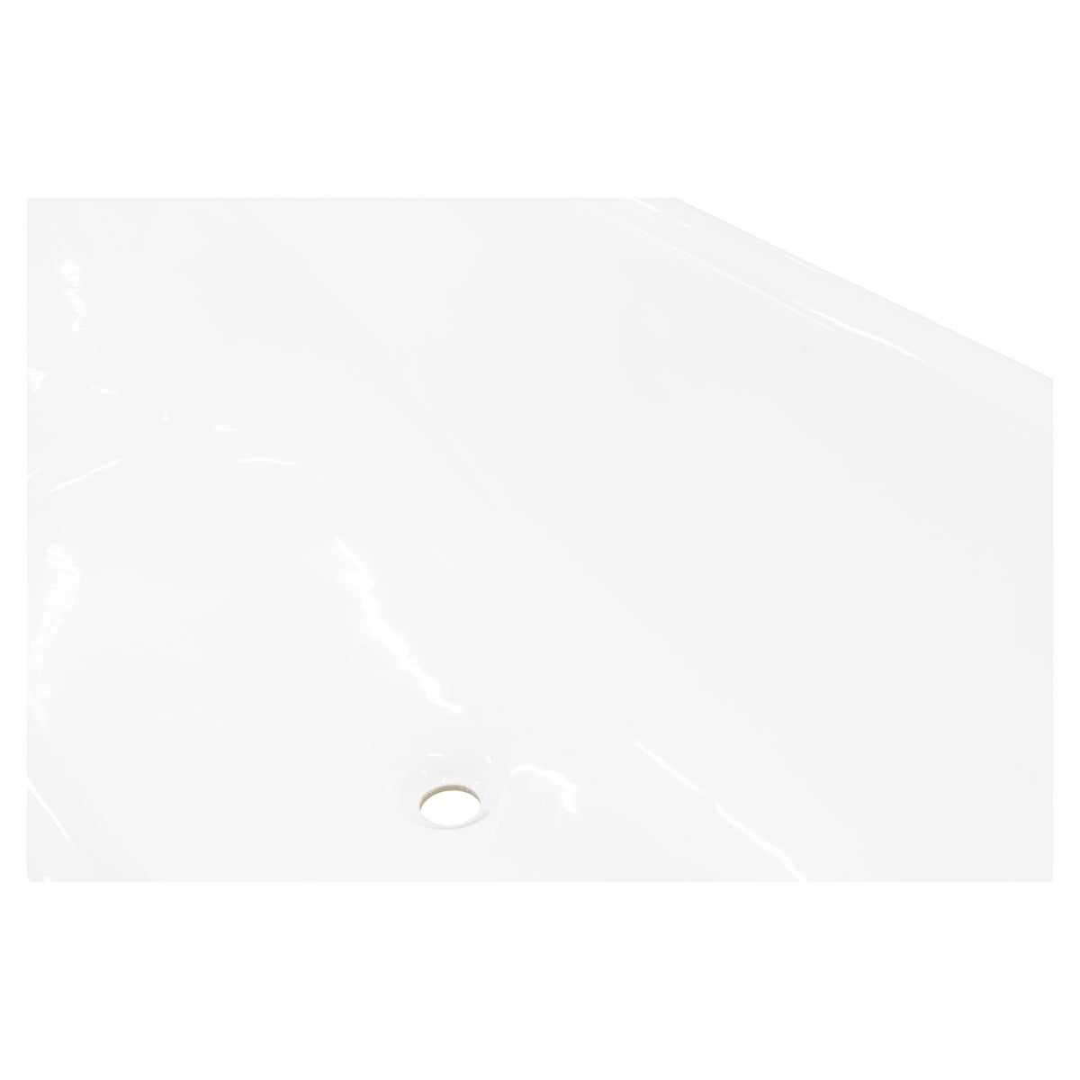 170cm Double Ended Cast Iron Bath w Feet, Matte Black & White