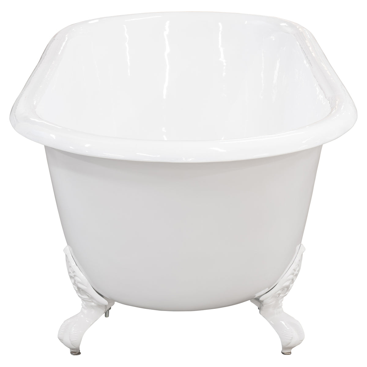 170cm Double Ended Cast Iron Bath w Feet, White