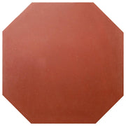 2nds Quality Artannes Octagonal Encaustic Tile, Deep Terracotta Orange