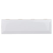 Glazed 240x69cm Wall Tile Bevel, Gloss White