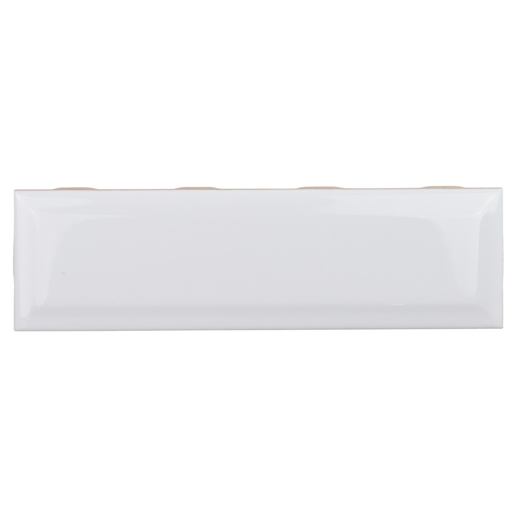 Glazed 240x69cm Wall Tile Bevel, Gloss White