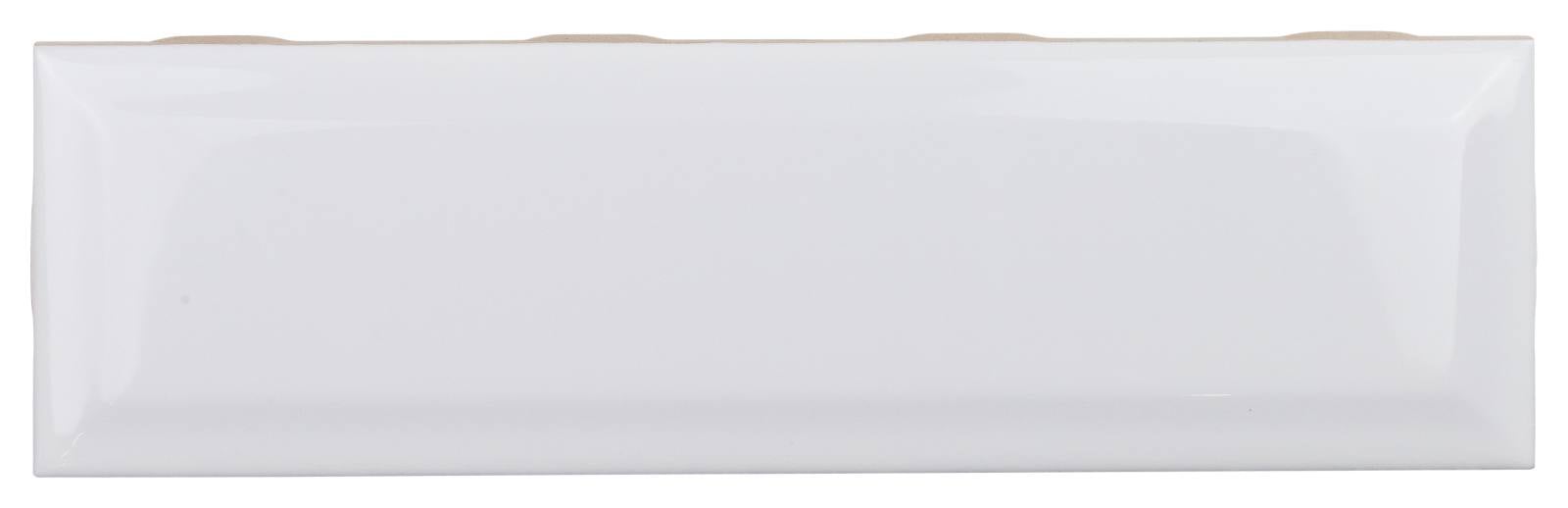 Glazed 240x69cm Wall Tile Bevel, Gloss White