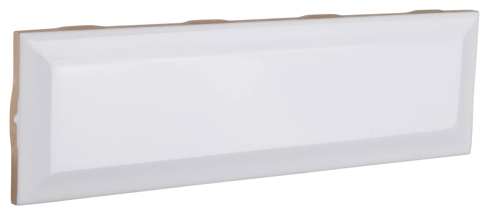 Glazed 240x69cm Wall Tile Bevel, Gloss White