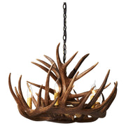 Ancona 6 Light Resin Antler Chandelier, Natural