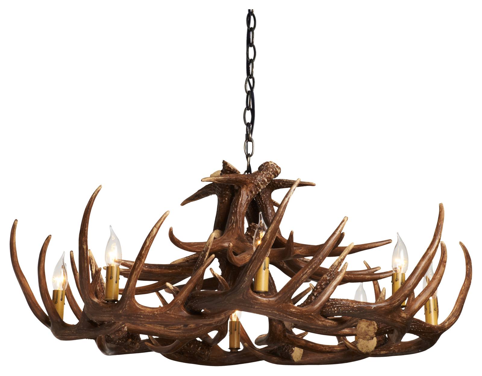 Gera 9 Light Resin Antler Chandelier, Natural