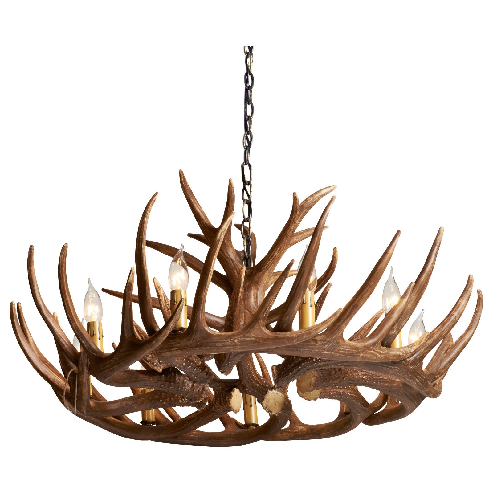 Gera 9 Light Resin Antler Chandelier, Natural