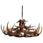 Halle 8 Light Resin Antler Chandelier, Natural