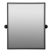 Zyra Small Rectangle Pivot Mirror, Black