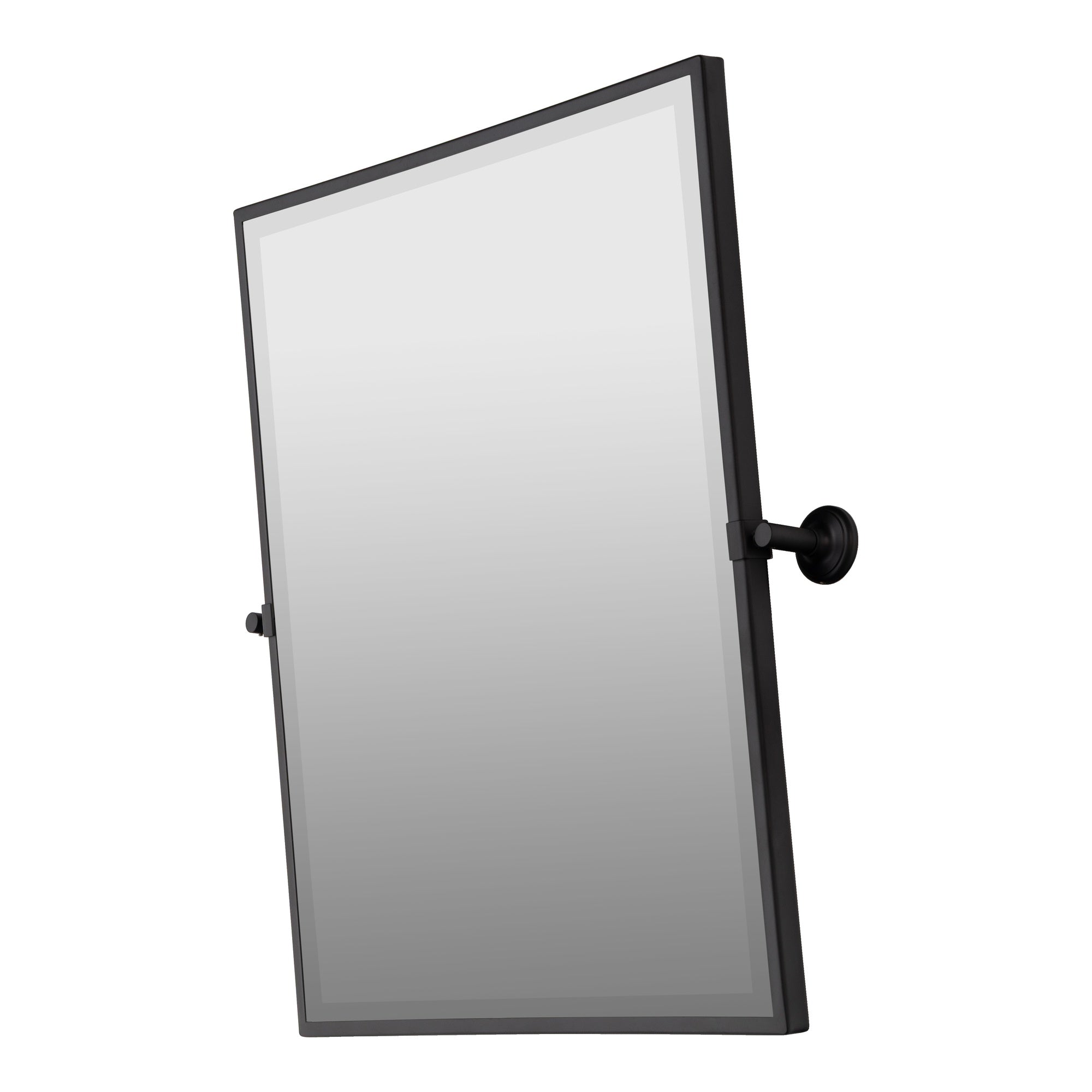 Zyra Small Rectangle Pivot Mirror, Black