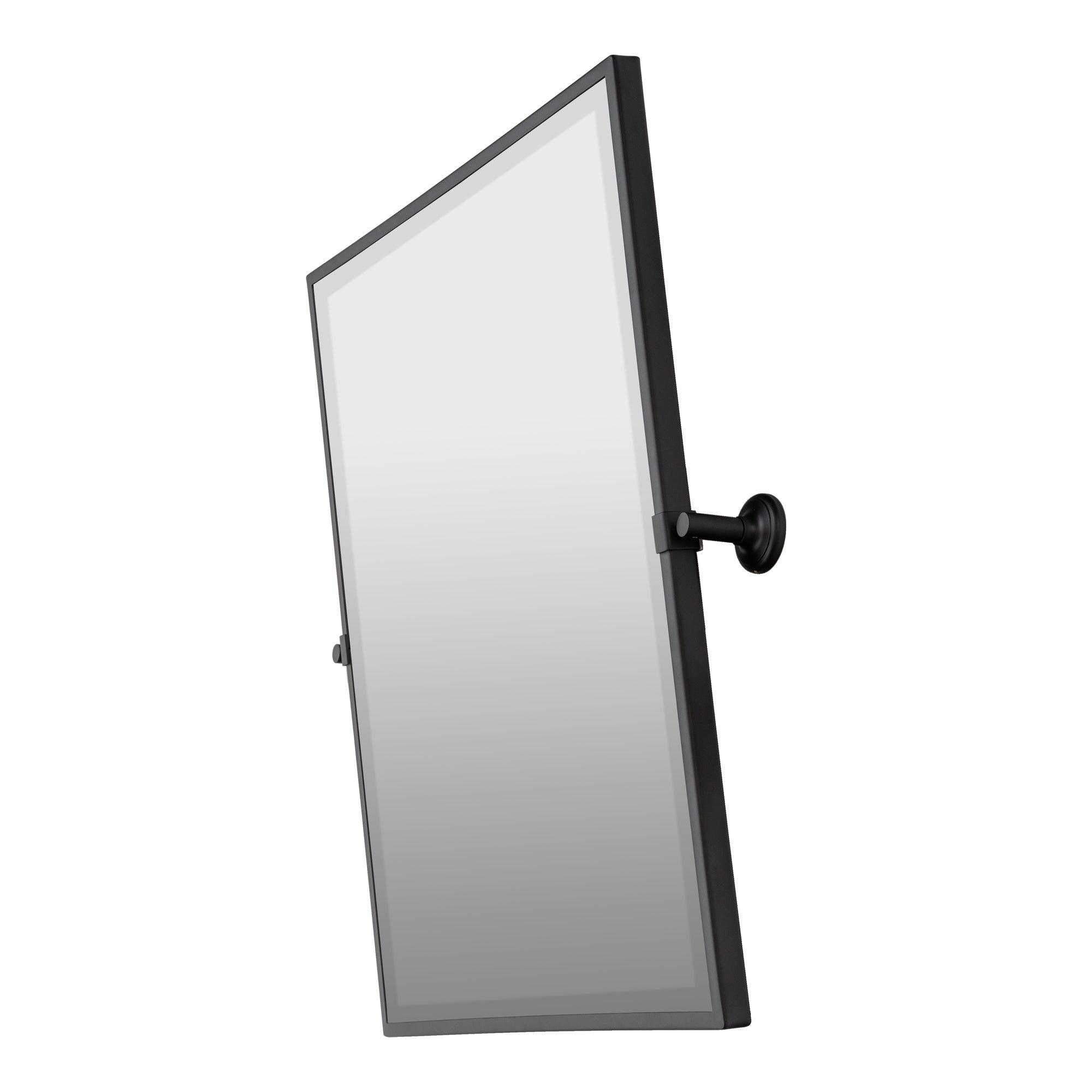 Zyra Small Rectangle Pivot Mirror, Black