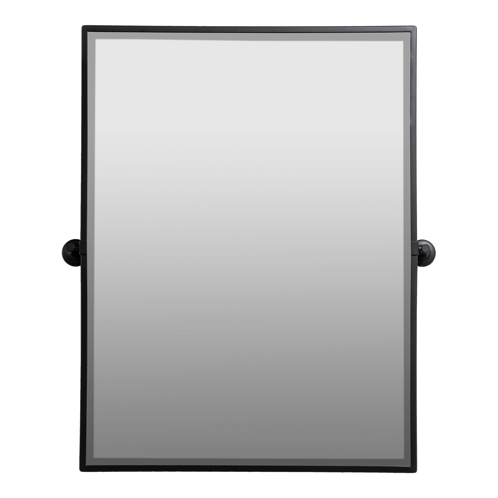 ZyraLarge Rectangle Pivot Mirror, Black