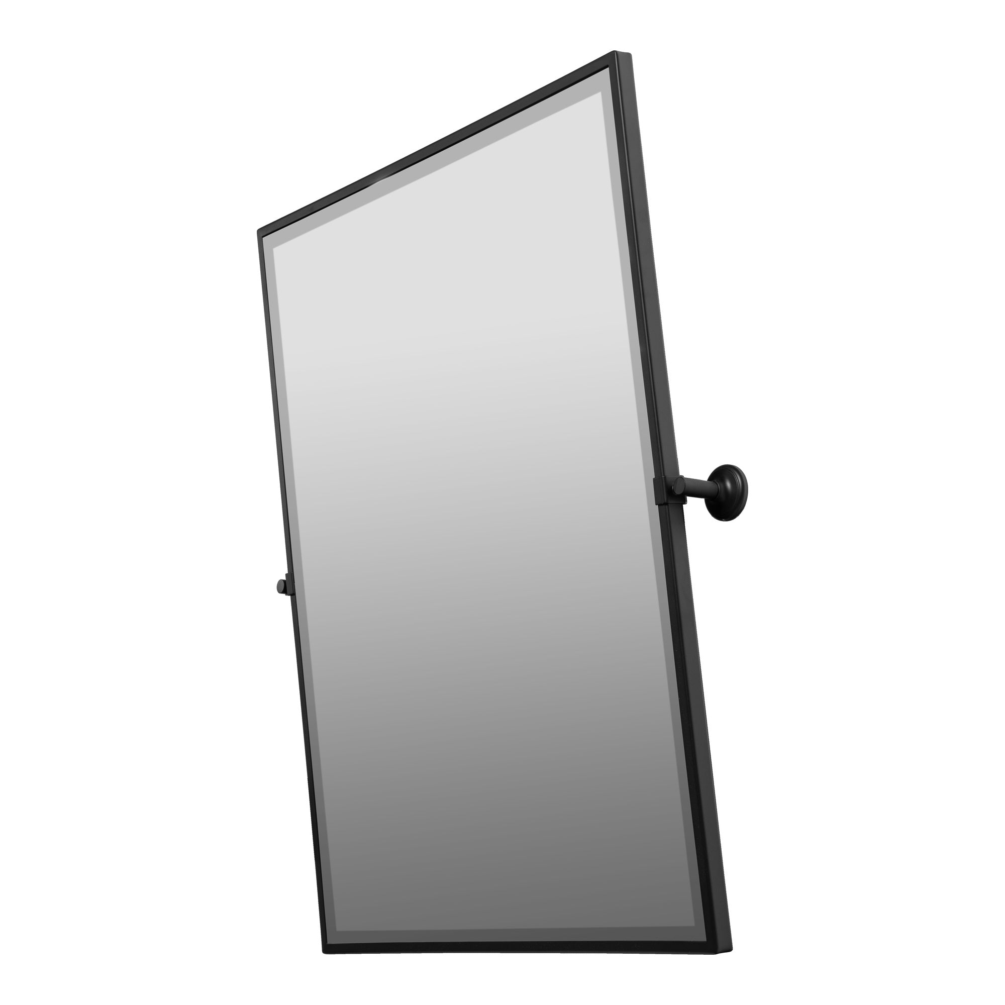 ZyraLarge Rectangle Pivot Mirror, Black