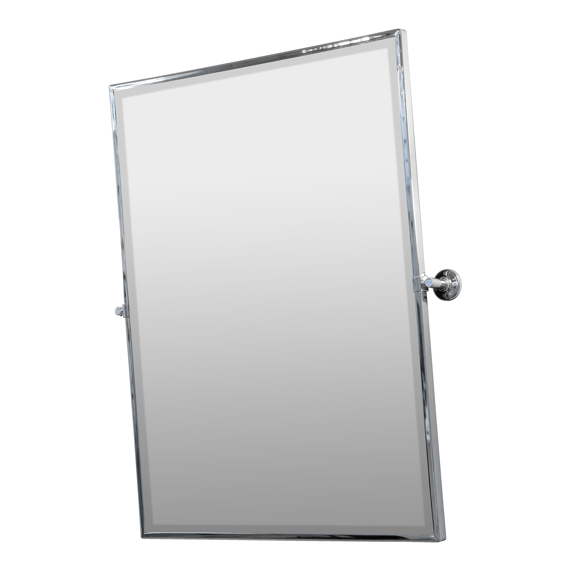 ZyraLarge Rectangle Pivot Mirror, Chrome