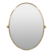 Rafael Oval Pivot Mirror, Brushed Brass