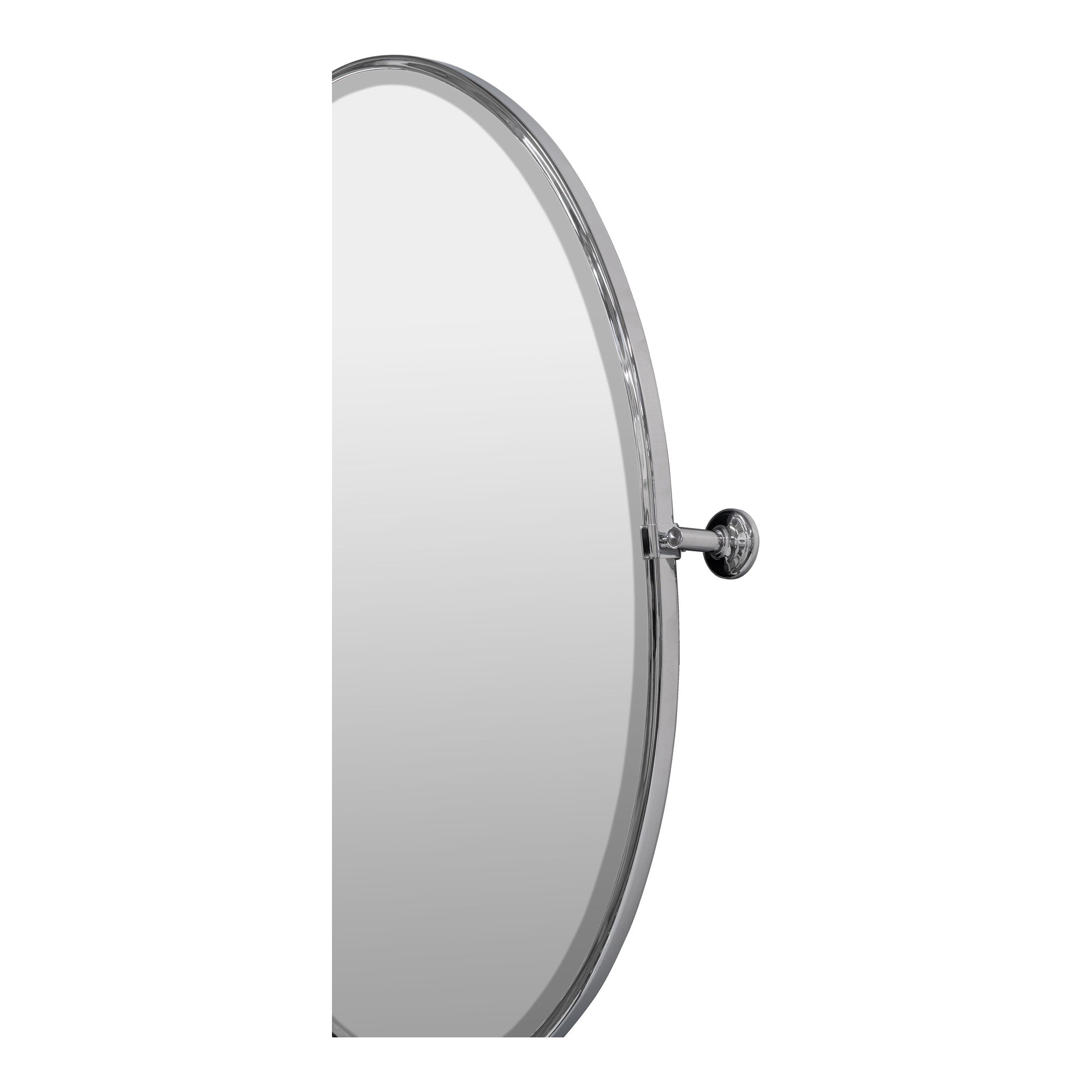 Rafael Oval Pivot Mirror, Chrome
