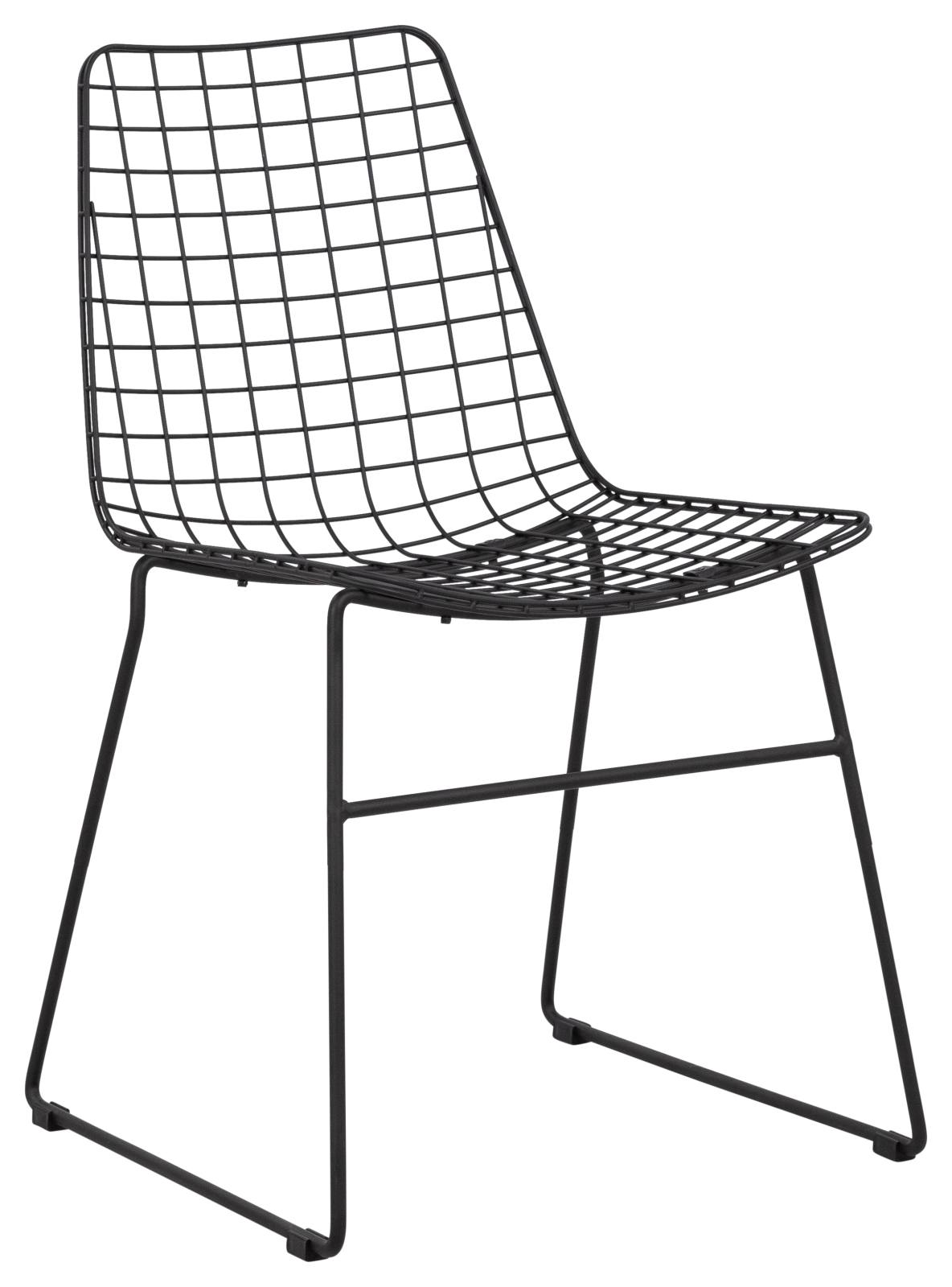 Miami Steel Black Dining Chair with Seat Pad