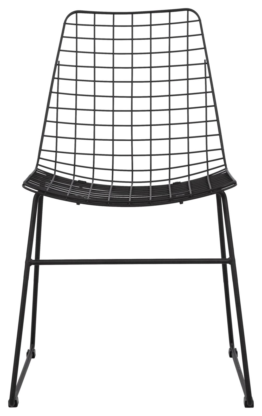 Miami Steel Black Dining Chair with Seat Pad