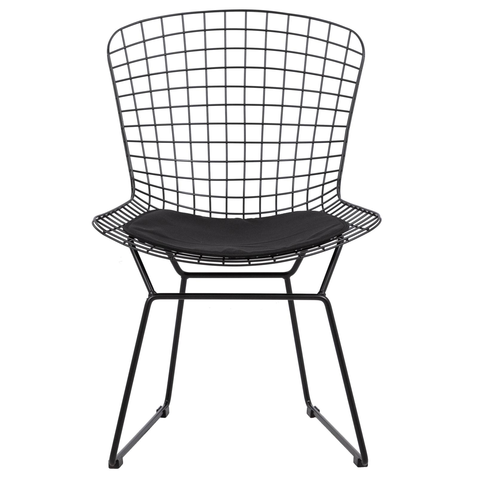 Bondi Steel Black Dining Chair with Seat Pad