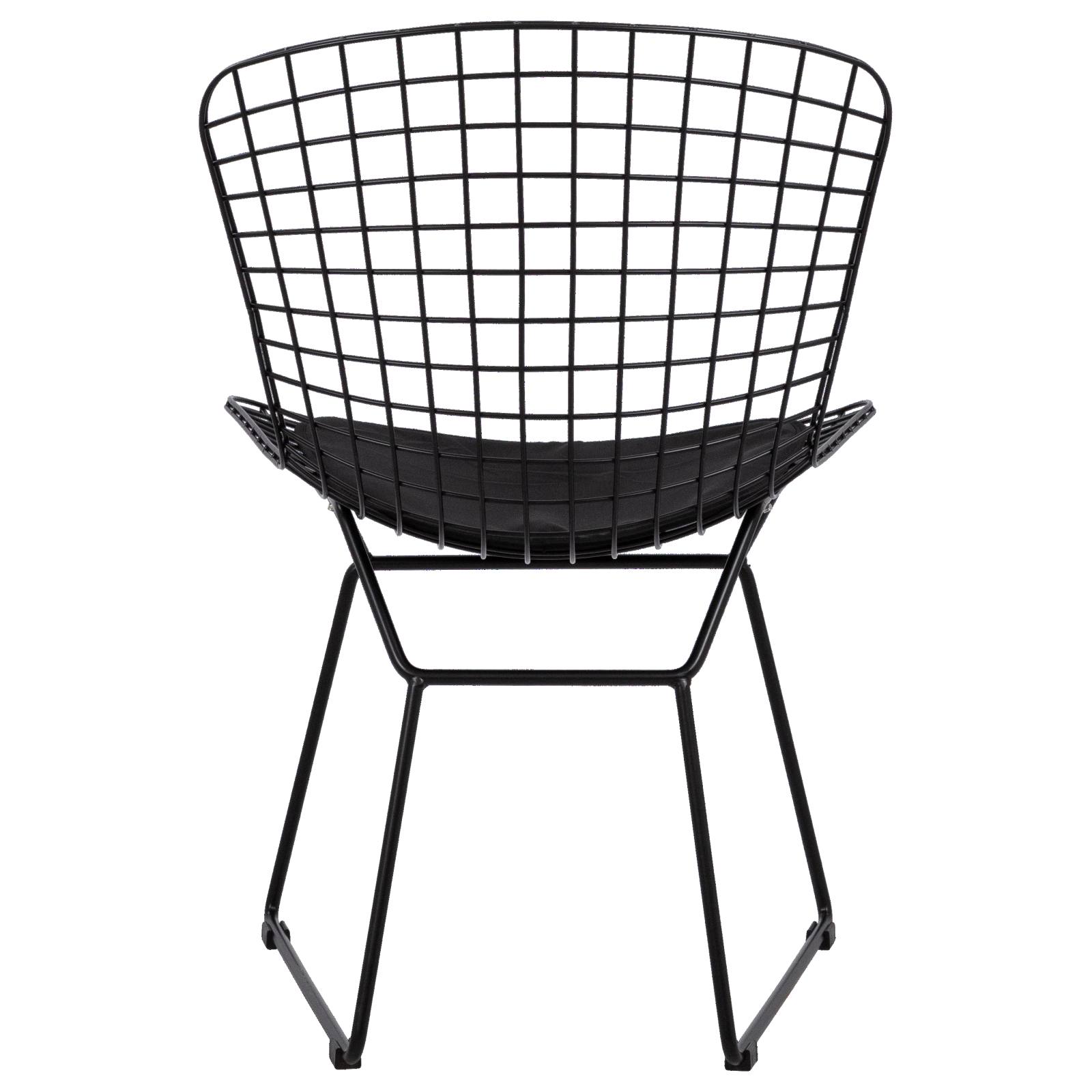 Bondi Steel Black Dining Chair with Seat Pad
