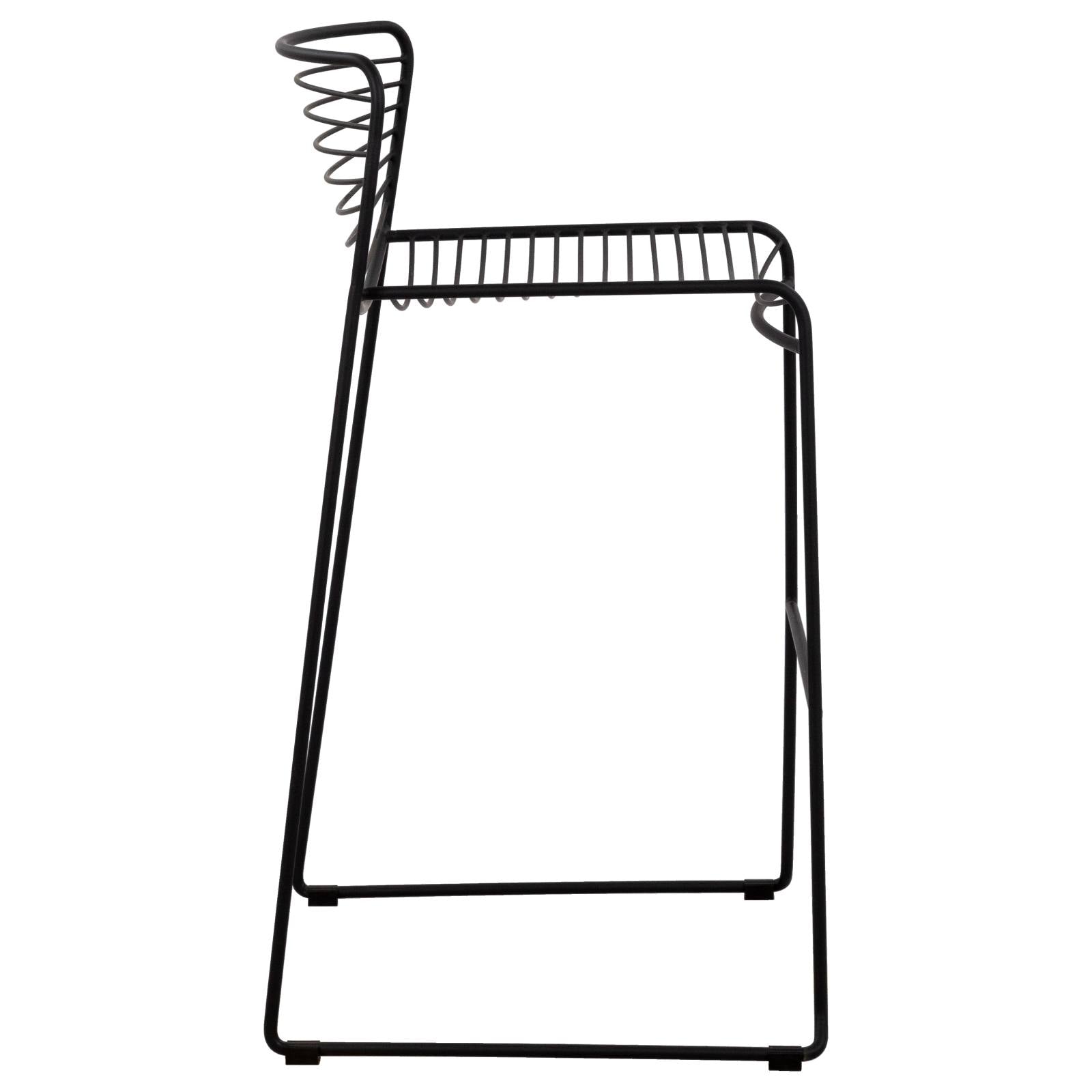 Stella Steel Black Bar Chair with Seat Pad