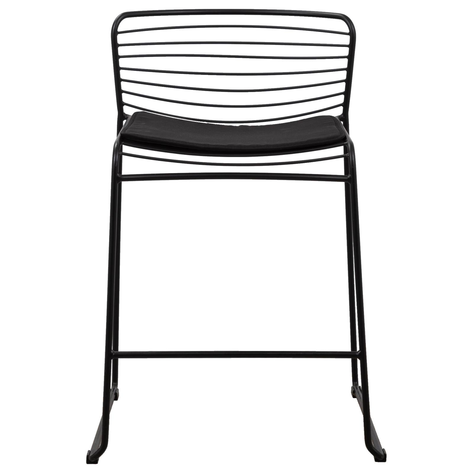 Stella Steel Black Counter Chair with Seat Pad