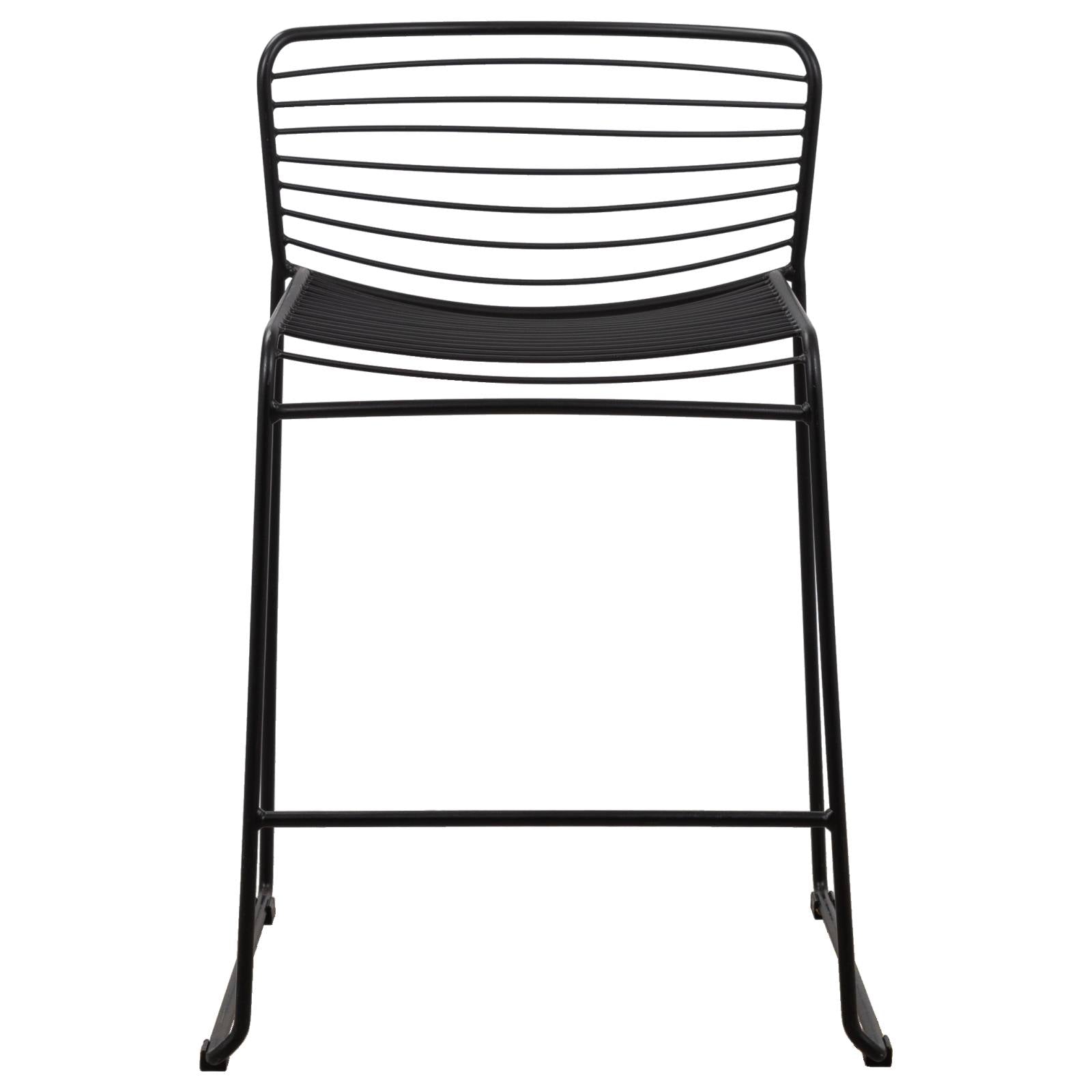 Stella Steel Black Counter Chair with Seat Pad