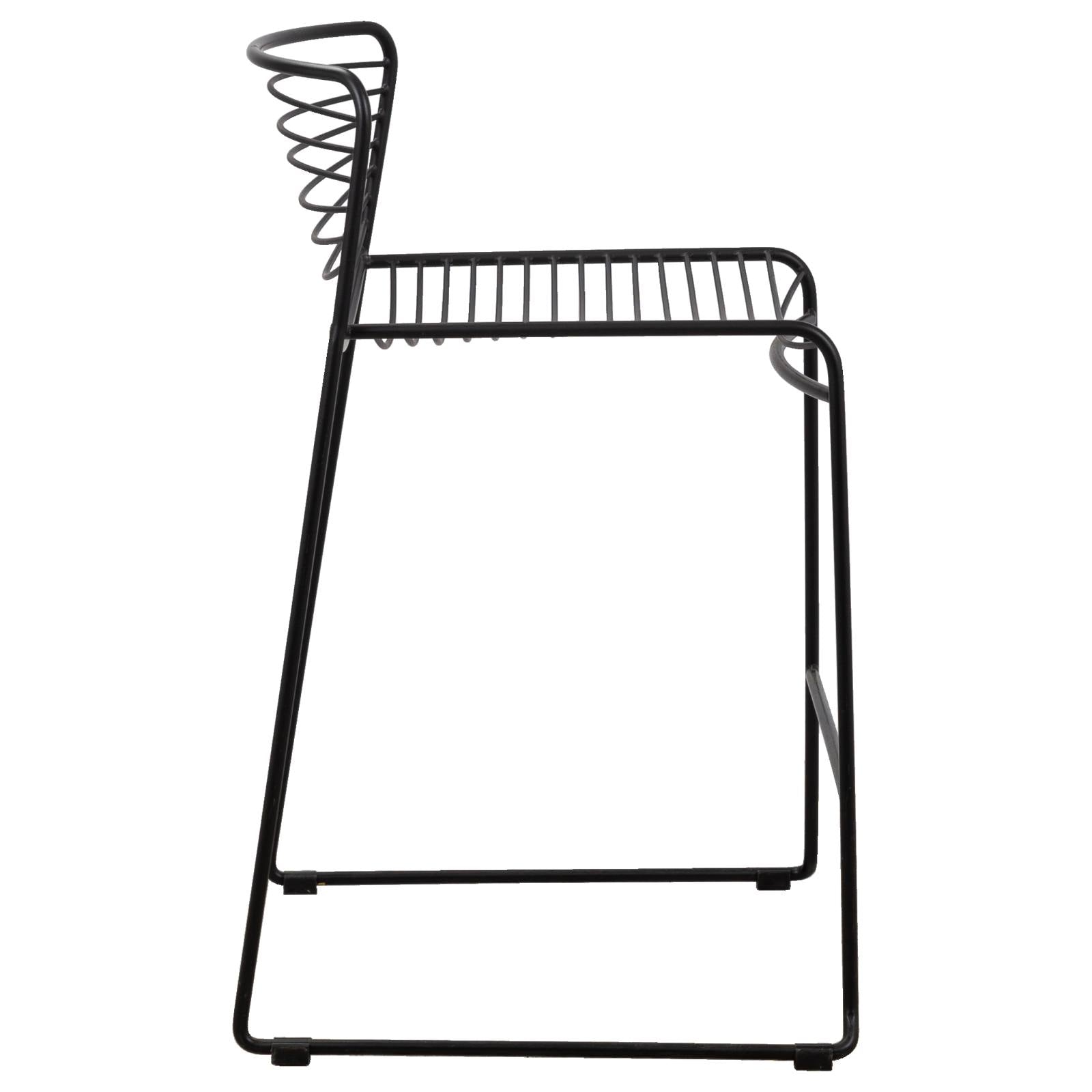 Stella Steel Black Counter Chair with Seat Pad