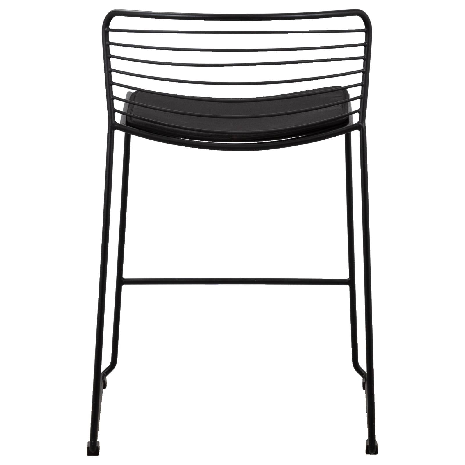 Stella Steel Black Counter Chair with Seat Pad