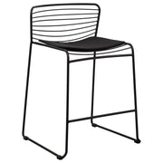 Stella Steel Black Counter Chair with Seat Pad