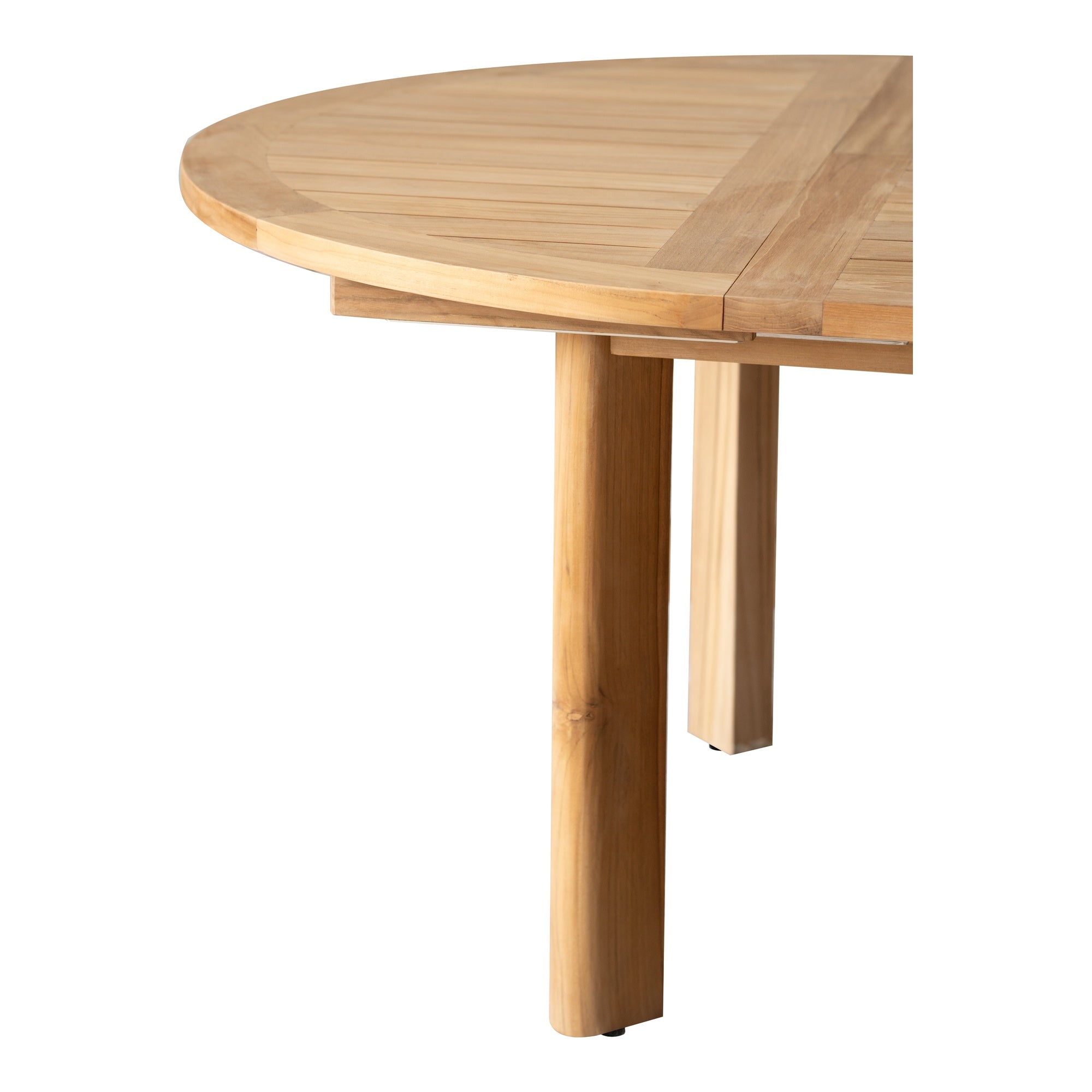 Corsica 125cm Teak Round Dining Table, Natural