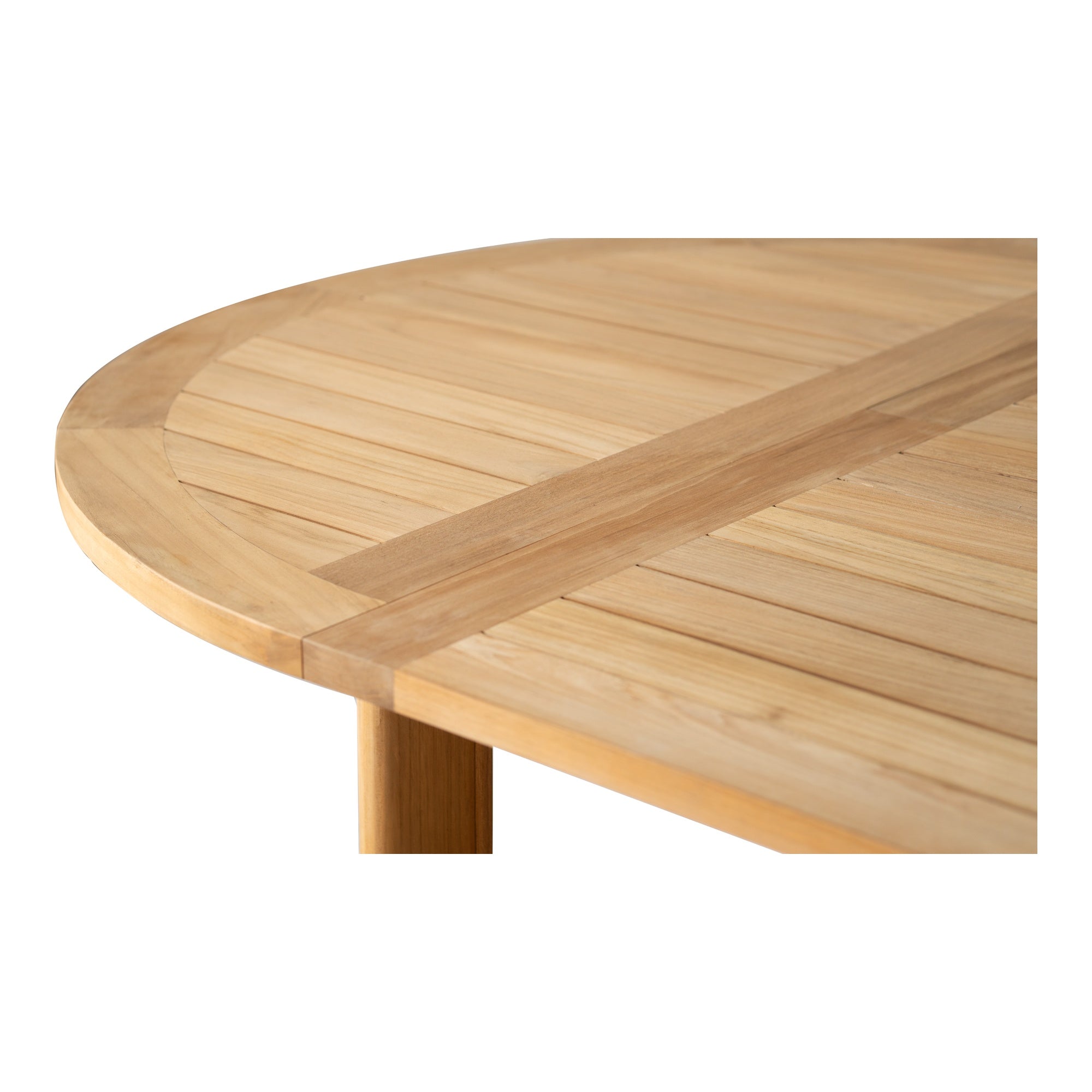 Corsica 125cm Teak Round Dining Table, Natural