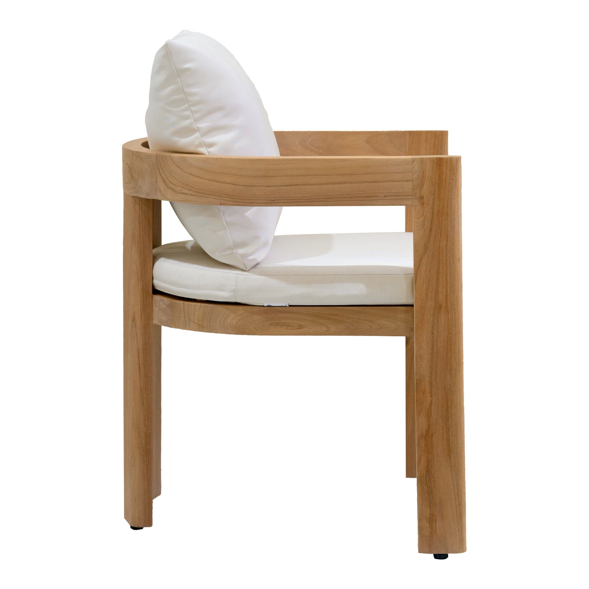 Corsica Teak Dining Chair with Cushion, Natural