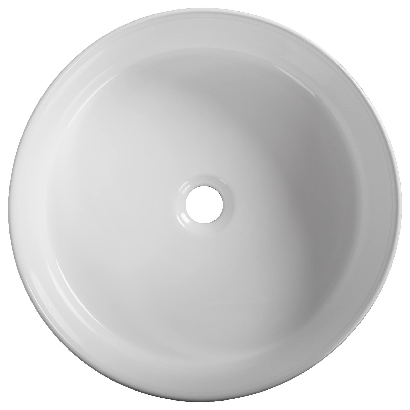 Zane Round 40.5cm Basin, White
