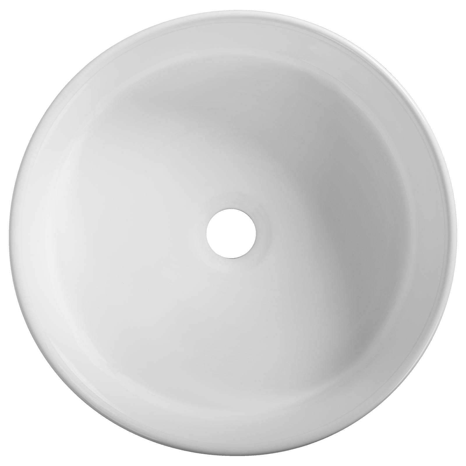 Basin Angelo Round 36cm Ceramic Matte White