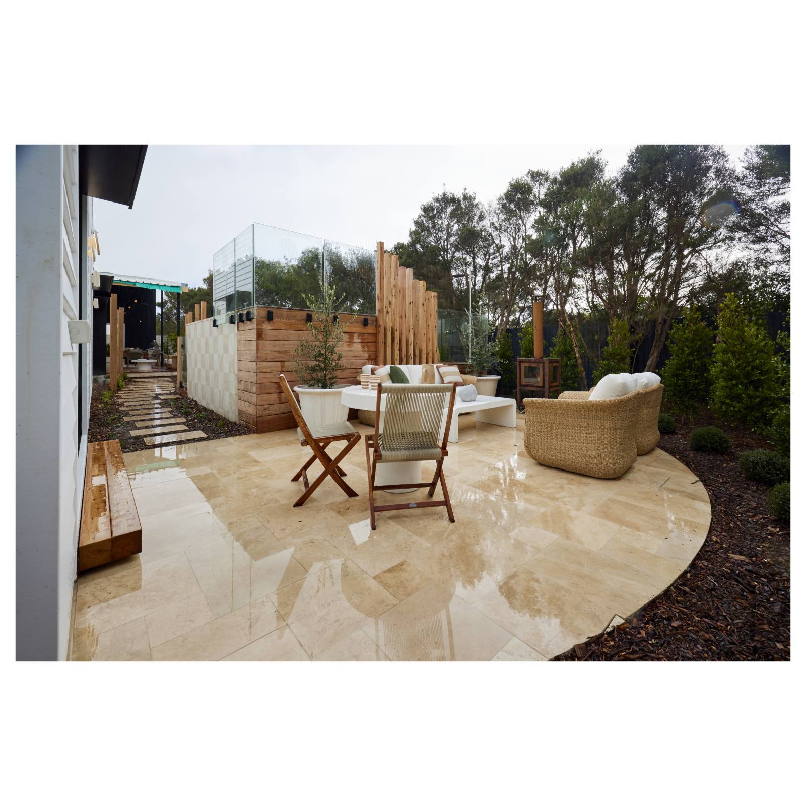 Kala Folding Teak Chair with Beige Rope