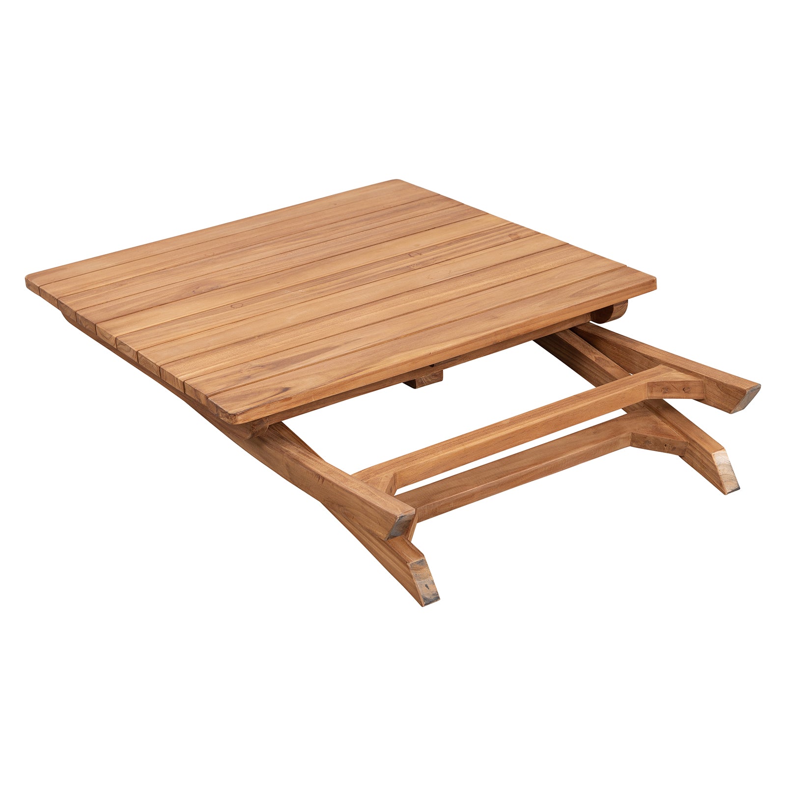 Binta Teak 70cm Folding Table Natural Sanded