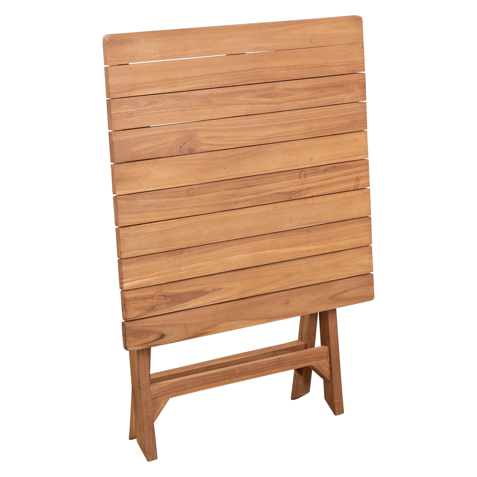 Binta Teak 70cm Folding Table Natural Sanded