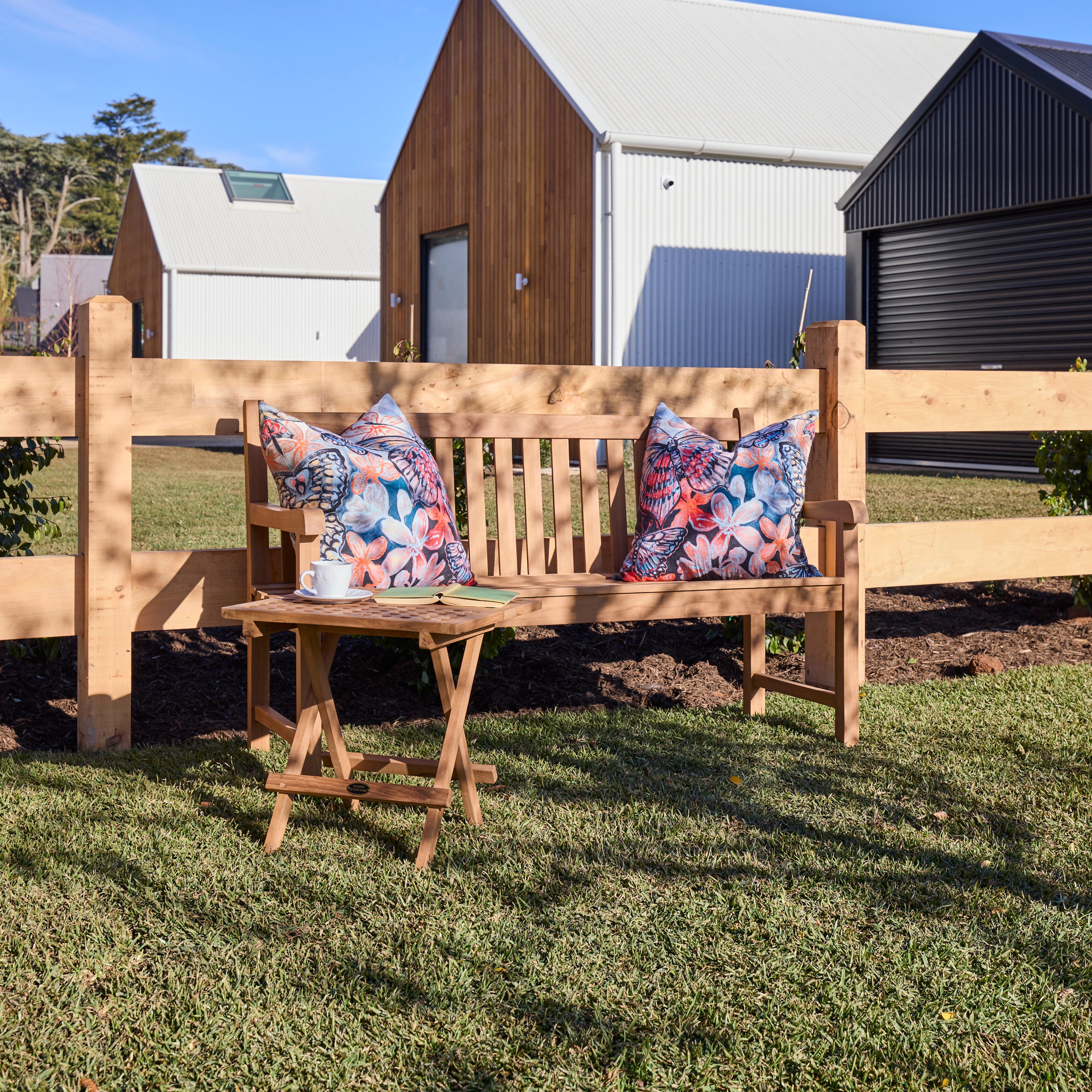 Binta 130cm Teak Bench, Natural Sanded