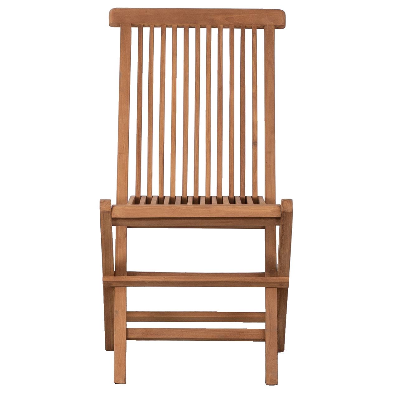 Epsom Teak Folding Chair, Natural Sanded