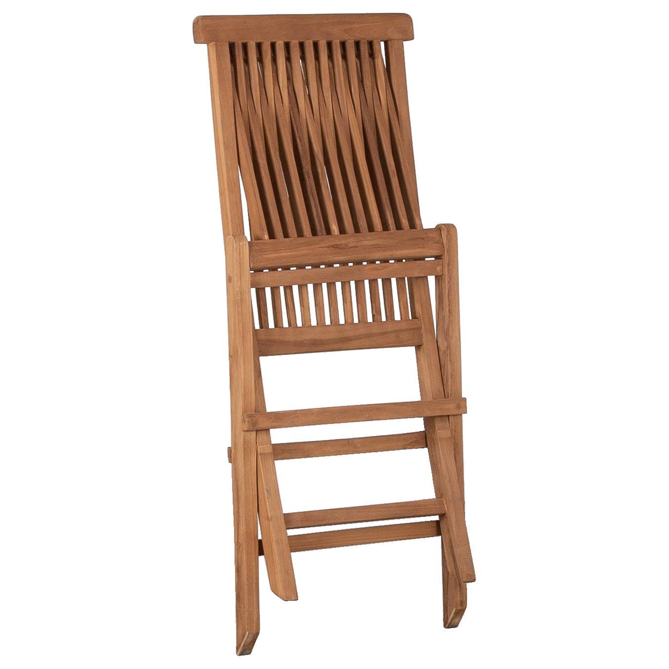 Epsom Teak Folding Chair, Natural Sanded