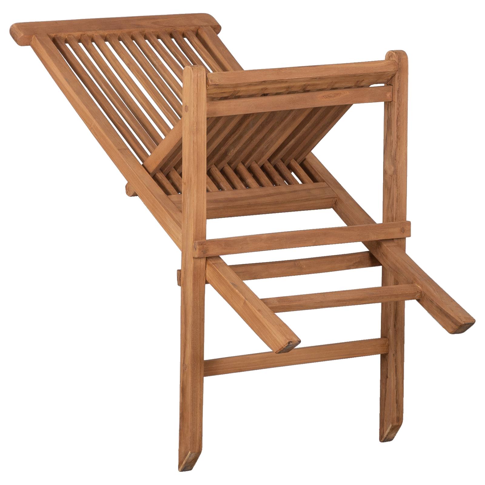 Epsom Teak Folding Chair, Natural Sanded