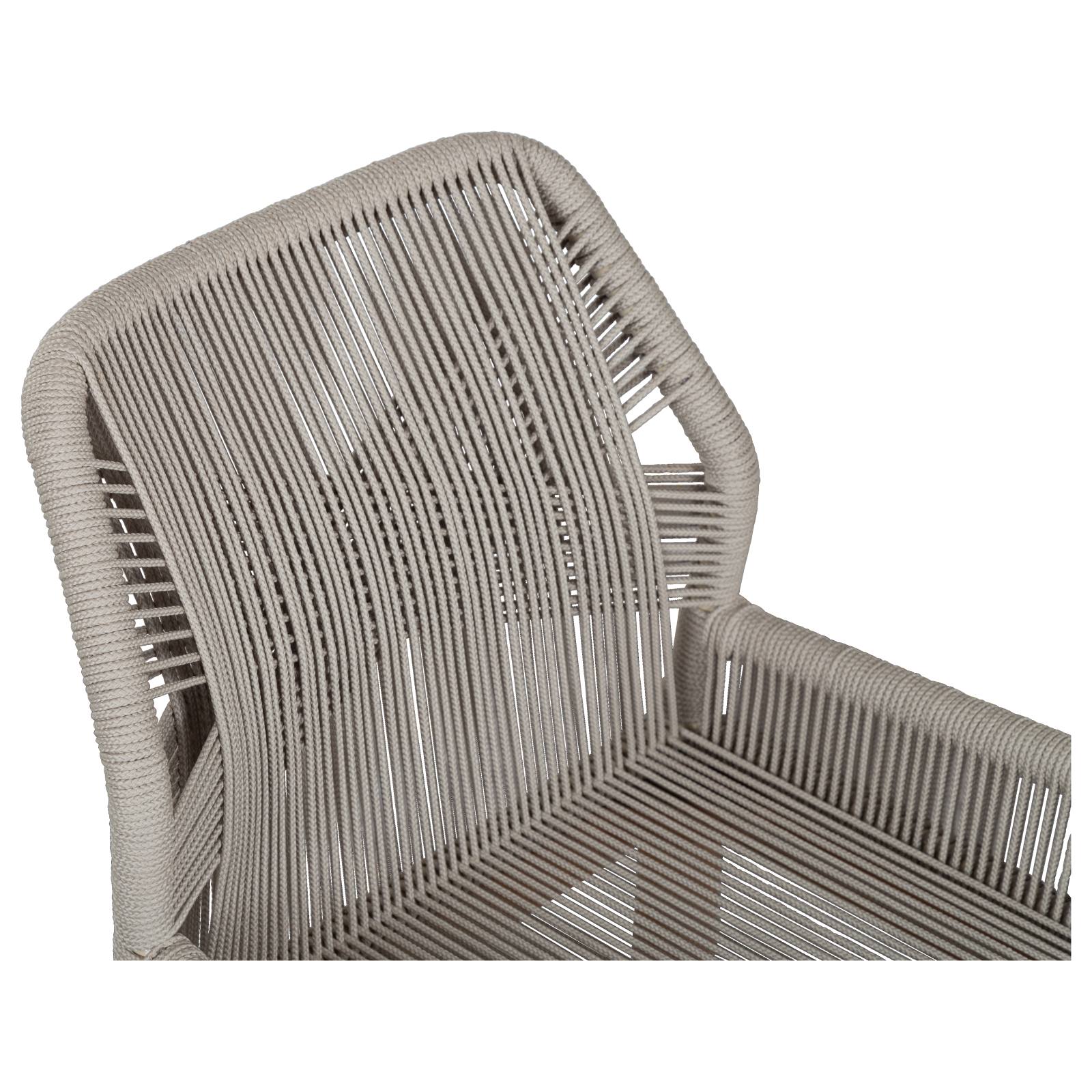 Danica Bar Chair Teak with Beige Rope