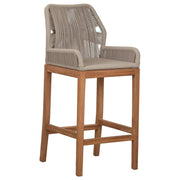 Danica Bar Chair Teak with Beige Rope