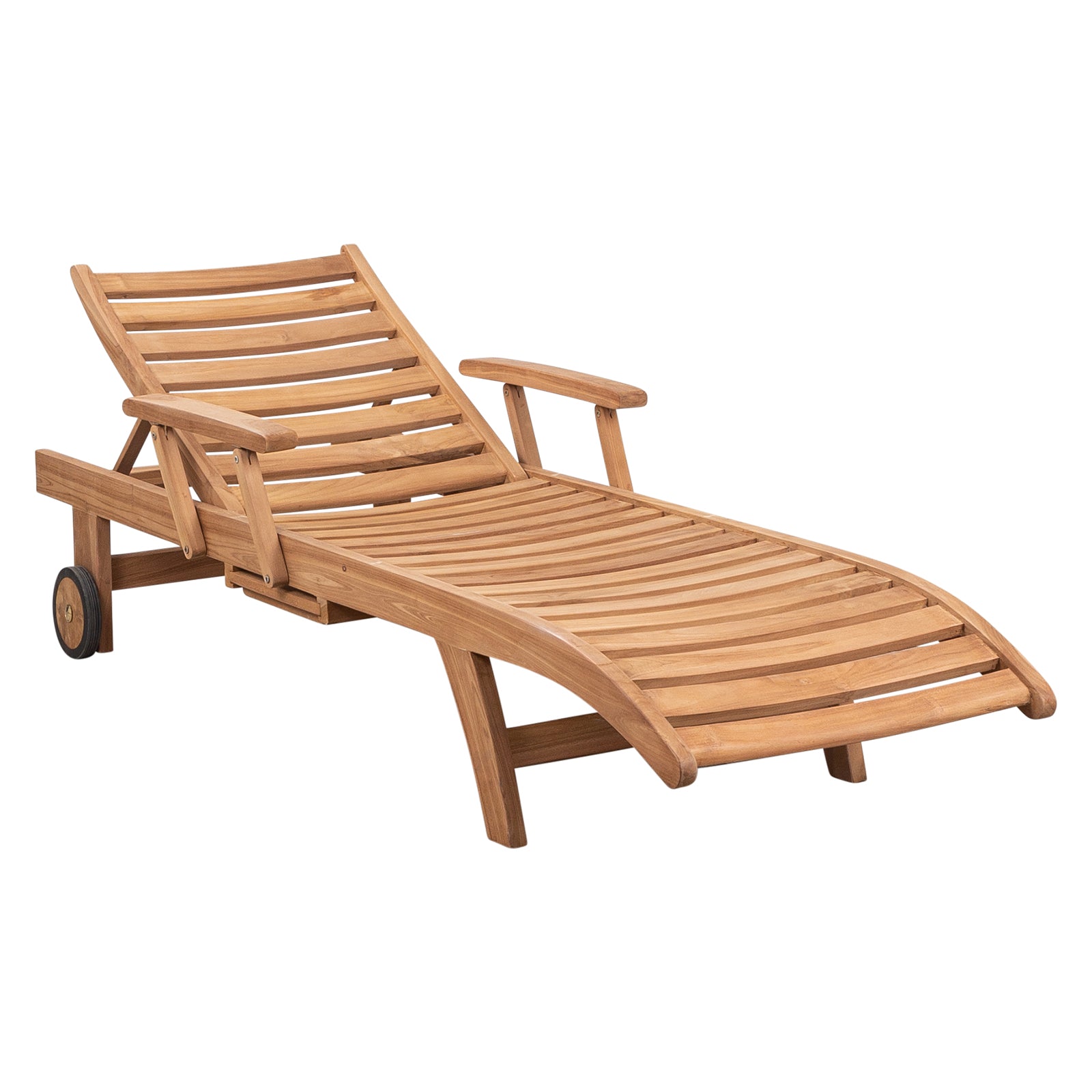 Acantha Teak Sun Lounge, Natural Sanded