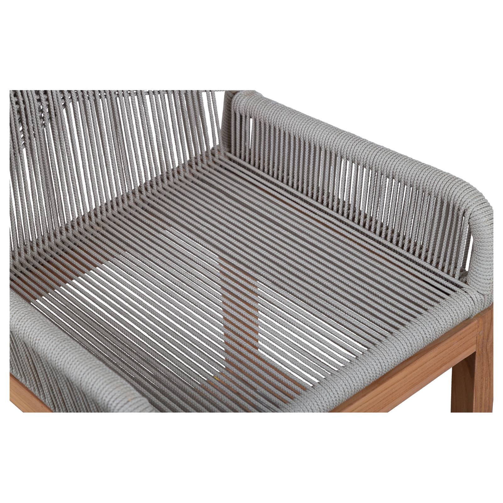 Danica Counter Chair Teak w Beige Rope