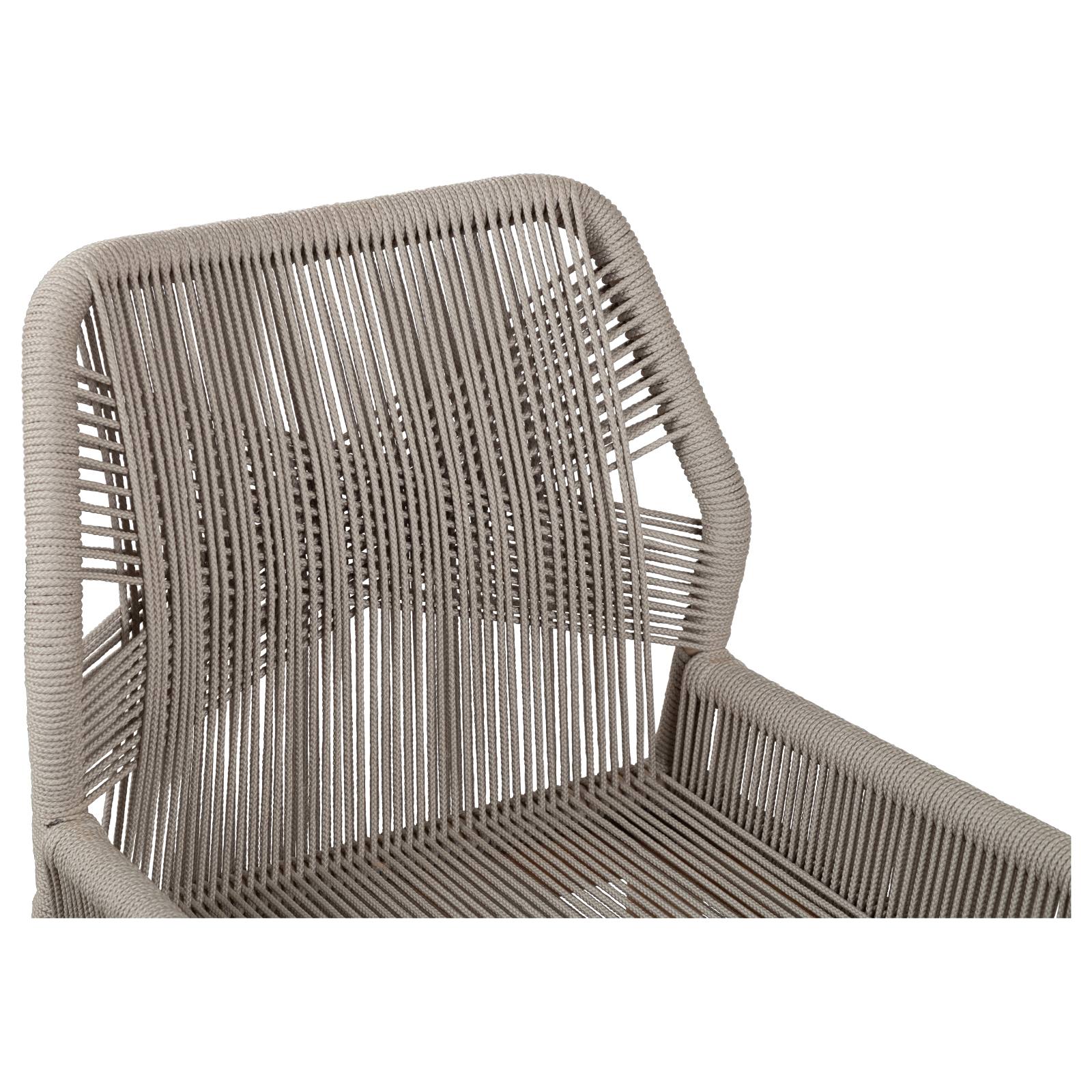 Danica Counter Chair Teak w Beige Rope